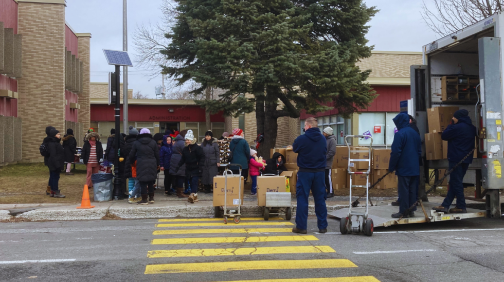 Distribution de denrées